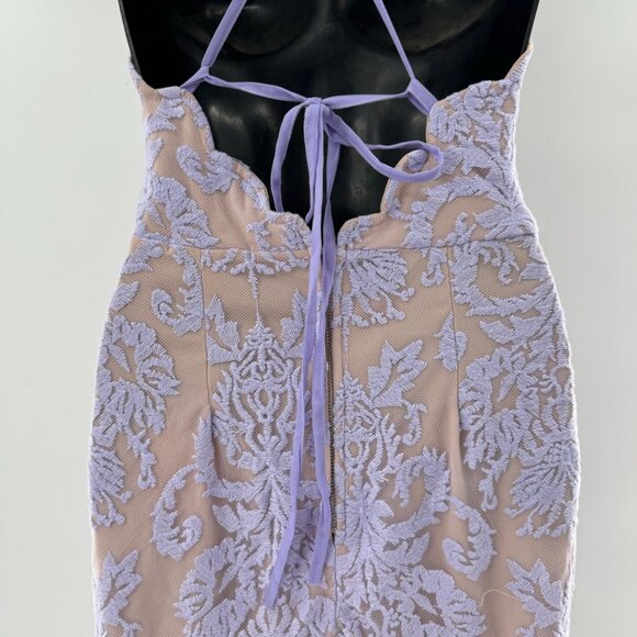 NWT - Hello Molly Bedroom Whispers Lace Mini Dress Size 8 Nude & Lavender - Picture 9 of 16